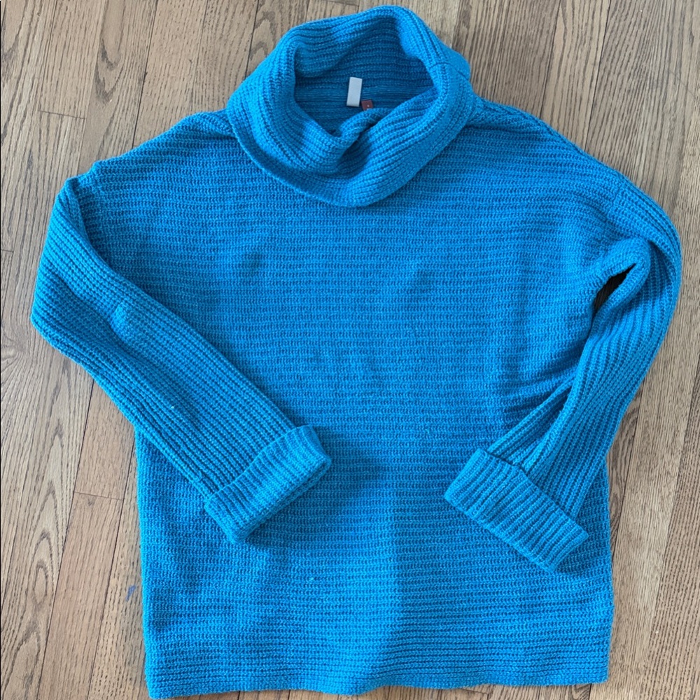 Pilcro Vibrant Blue Cowl Neck Sweater
